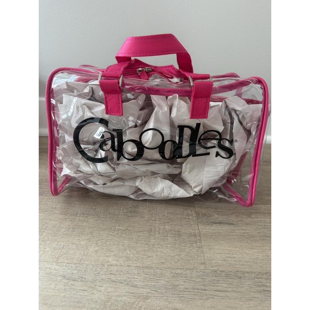 Caboodles Large Bling Thing Clear Bag Double Top Handles Makeup Tote 15X10X5